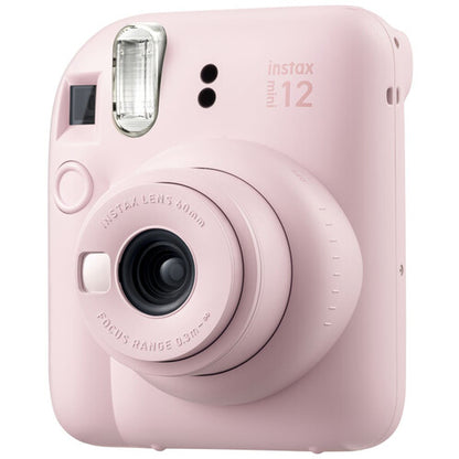 Fujifilm Instax Mini 12 Blossom Pink Camera + Instax mini Film Single pack (10 Sheets)