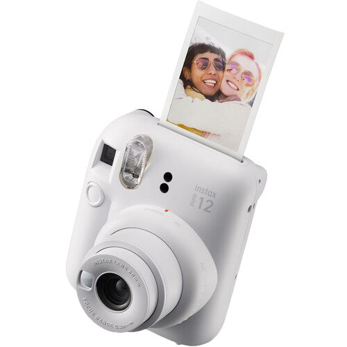 Fujifilm Instax Mini 12 White Clay Camera front view
