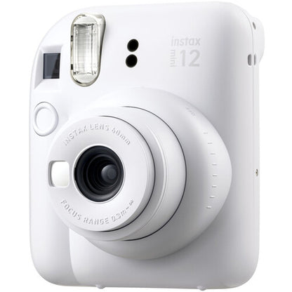 Fujifilm Instax Mini 12 White Clay Camera side view
