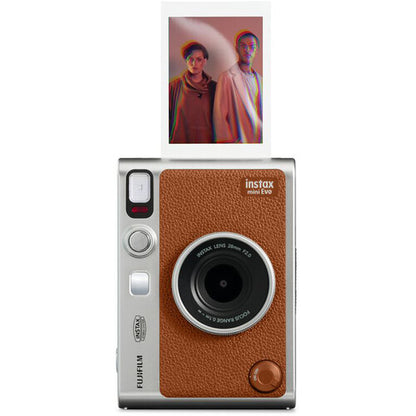 Fujifilm Instax Mini Evo Camera With 10 sheets Film Sheet (Brown) front view