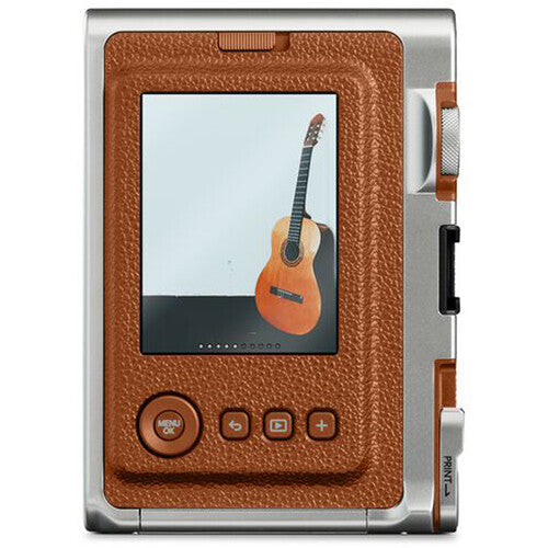 Fujifilm Instax Mini Evo Camera With 10 sheets Film Sheet (Brown) back view
