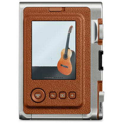 Fujifilm Instax Mini Evo Camera With 10 sheets Film Sheet (Brown) back view