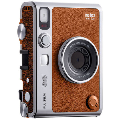 Fujifilm Instax Mini Evo Camera With 10 sheets Film Sheet (Brown) side view