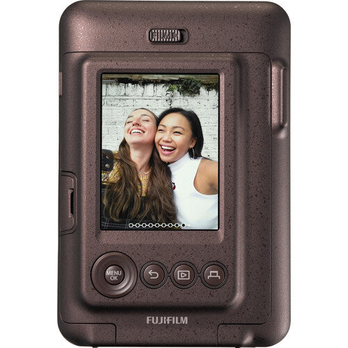 Fujifilm Instax Mini LiPlay Hybrid Instant Camera (Deep Bronze) back view