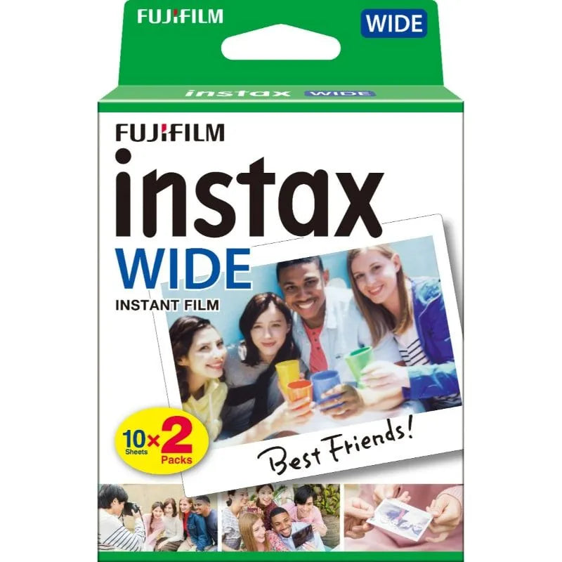 Fujifilm Instax Wide 2 Pack Instant Film (White) front view