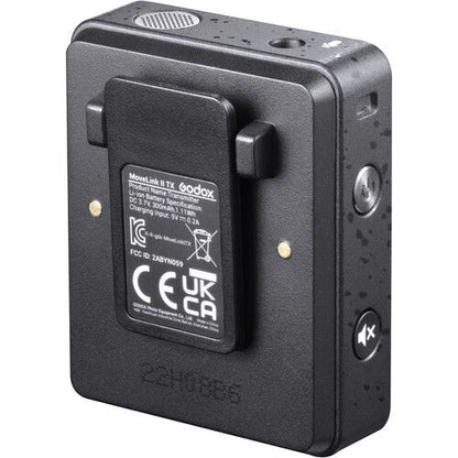 Godox MoveLink II M1 single 2.4GHz Wireless Microphone System for Cameras Back View
 
