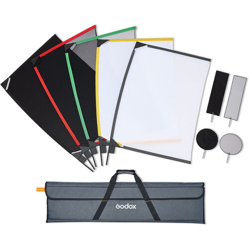 Godox 60x90 collapsible scrim flag kit with 5 light control frames