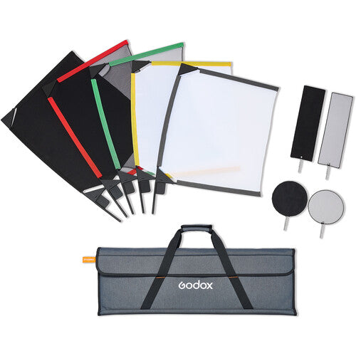 Godox scrim flag kit with 5 collapsible light control frames