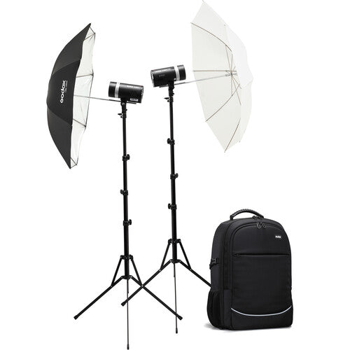 Godox AD300Pro field kit with two portable outdoor flashes