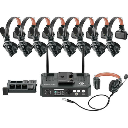 Hollyland Solidcom C1 Pro-Hub8S 9-person full-duplex wireless intercom system with Hub and ENC