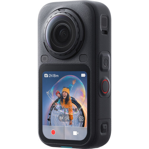 Insta360 X6 Standard Bundle Black 8K 360° action camera with 120MP photos and FlowState stabilization for travel and content creation