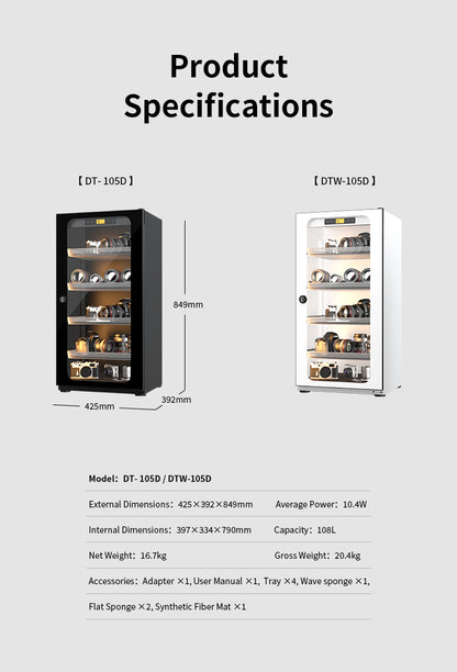 LENTHEM Photography Dry Cabinet -55L ( Black/White )