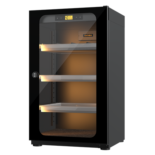 LENTHEM 90L Photography Dry Cabinet black and white humidity control storage for cameras and lenses