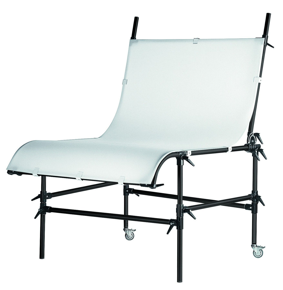 Manfrotto 220B still life table black with translucent plexiglass surface for product photography