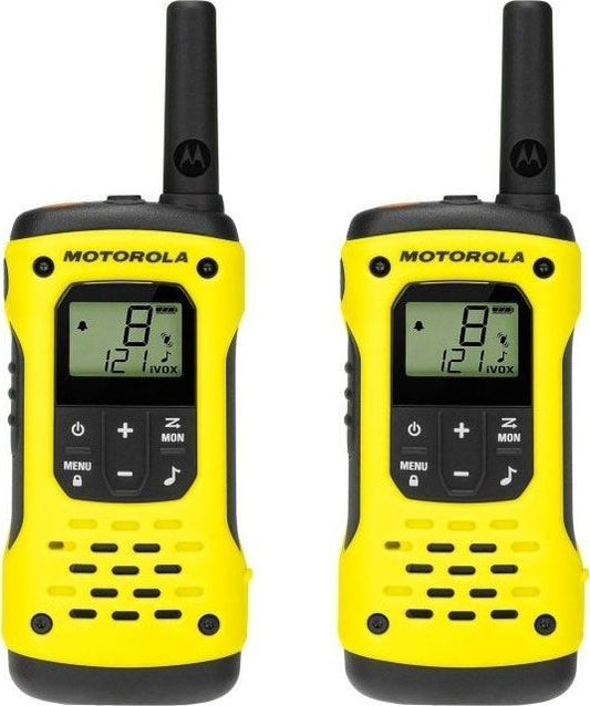 Motorola T92 waterproof floating walkie-talkies with flashlight for outdoor and adventure communication