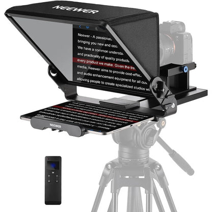 NEEWER X14 III remote control teleprompter with 14-inch HD beamsplitter, Bluetooth remote and 501PL quick release plate