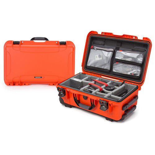 Nanuk 935 wheeled waterproof hard case with padded dividers and lid organizer