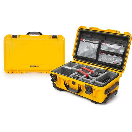 Nanuk 935 wheeled waterproof hard case with padded dividers and lid organizer