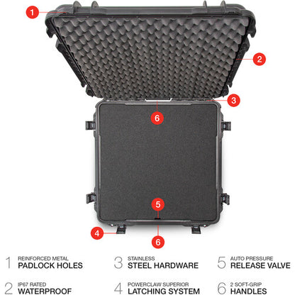 Nanuk 970 Wheeled Hard Case with Foam Insert (Black, 134L)