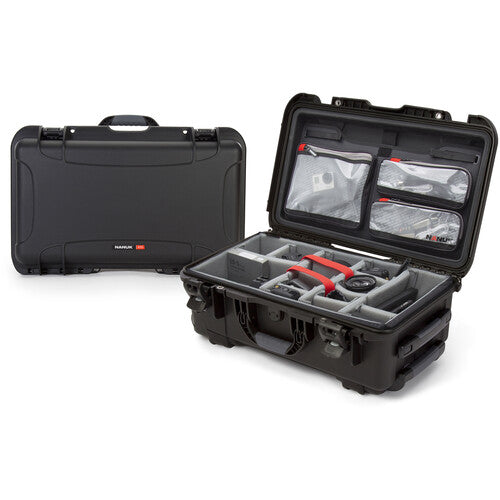Nanuk 935 wheeled waterproof hard case with padded dividers and lid organizer