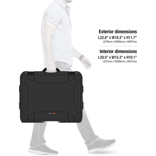 Nanuk 950 wheeled hard protective case with cubed foam insert