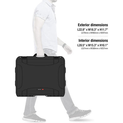 Nanuk 950 wheeled hard protective case with cubed foam insert