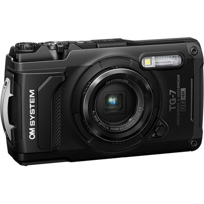 OM System Tough TG-7 rugged waterproof compact camera with 4x zoom lens and 4K video