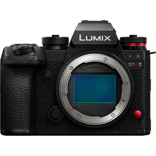 Panasonic Lumix S1R II full-frame mirrorless camera body with high-resolution sensor