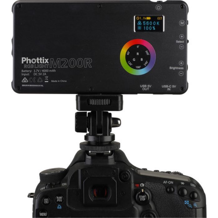Phottix M200R RGB LED On-Camera Light Panel