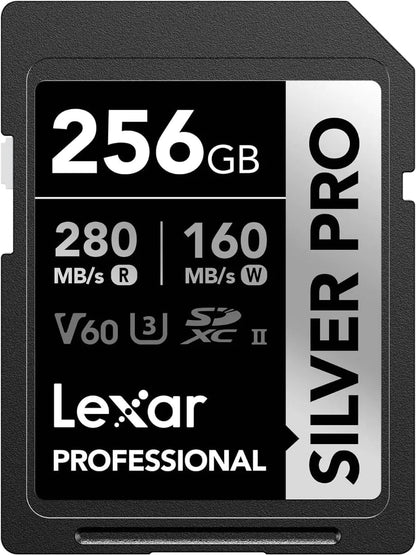 Professional Silver PRO SDXC UHS-II Card  Front View