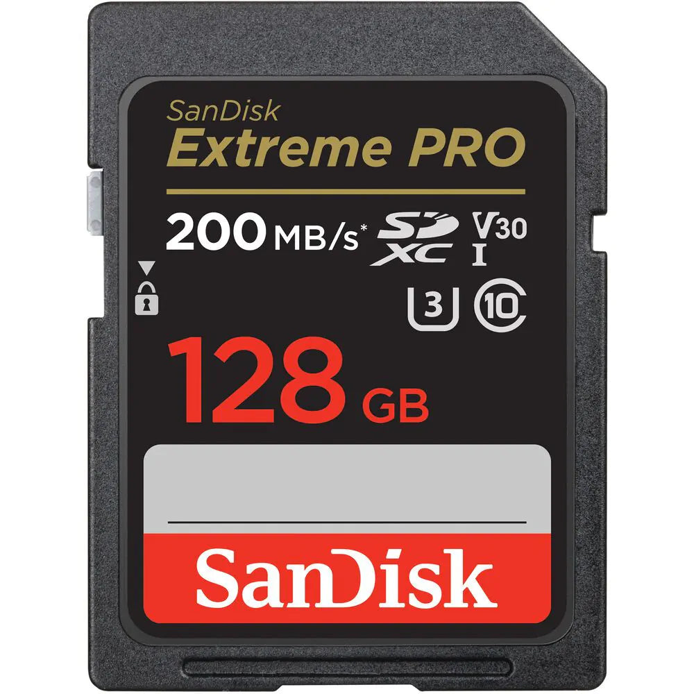 SanDisk Extreme PRO SDXC UHS-I 128GB memory card 200MB per second