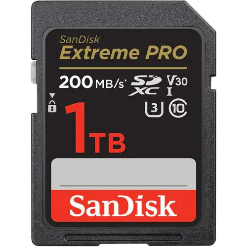 Sandisk Extreme Pro SDXC UHS-I SD 1TB memory card 200MB/s