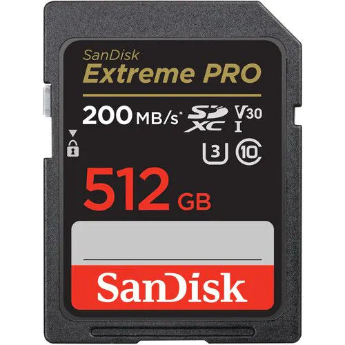 Sandisk Extreme Pro SDXC UHS-I SD 512GB memory card 200MB/s