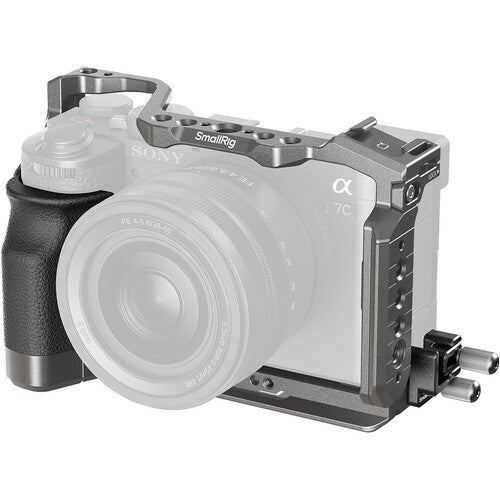 SmallRig HawkLock Quick Release Cage Kit with Silicone Handle for Sony a7C II & a7CR front view
 