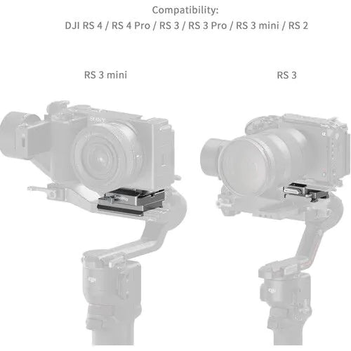 SmallRig HawkLock H38 Arca-Swiss Quick Release Plate Set for DJI Stabilizers Side View