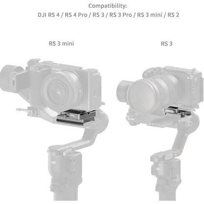 SmallRig HawkLock H38 Arca-Swiss Quick Release Plate Set for DJI Stabilizers Side View