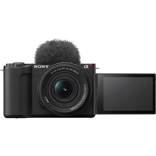 Sony ZV-E10 II mirrorless camera with 16-50mm power zoom lens in black for vlogging and content creation