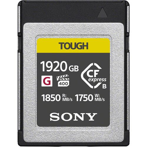 Sony 1920GB CFexpress Type B TOUGH Memory Card Front View
