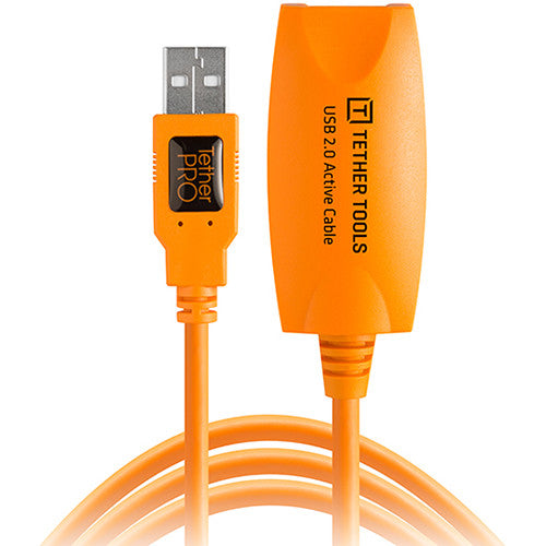Tether Tools TetherPro USB 2.0 Active Extension Cable 16ft orange