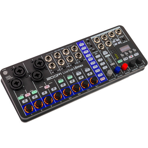 Zoom LiveTrak L6max 12-channel portable mixer and recorder for podcasting, live streaming, and music production