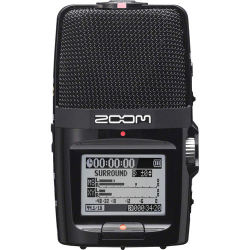 Zoom H2n 2-input 4-track portable recorder with onboard 5-microphone array for professional audio recording
