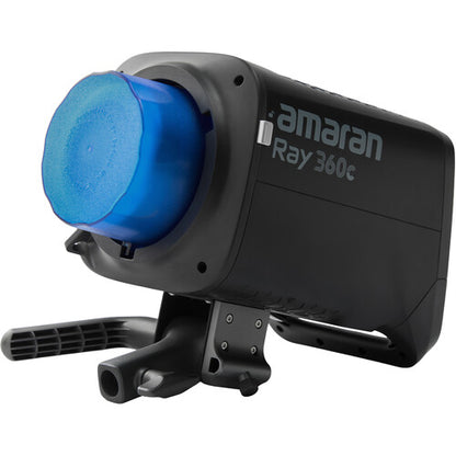 amaran 300c RGB COB LED monolight with Bowens mount and reflector for video production
