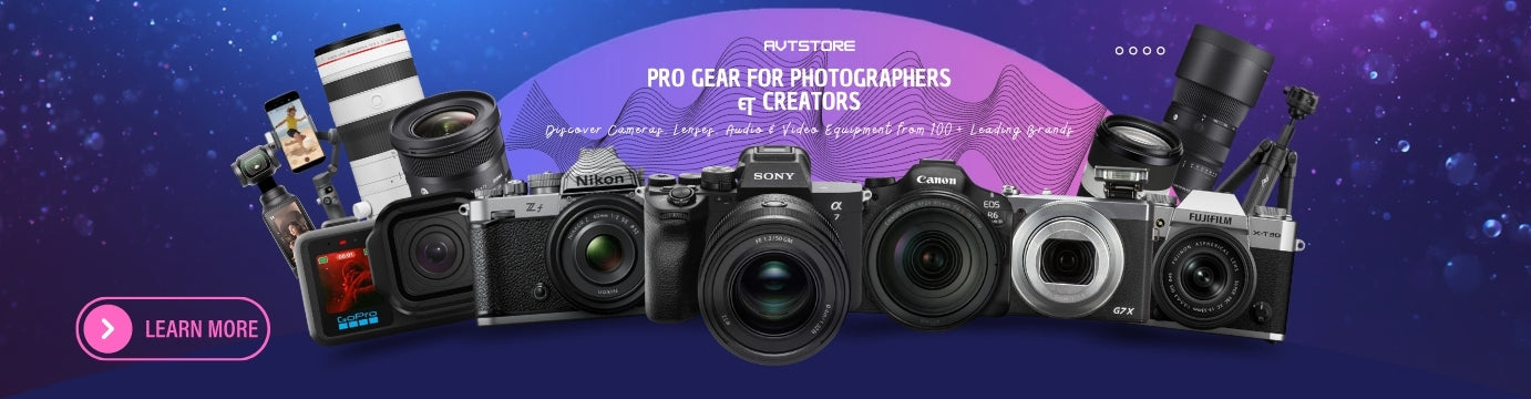 Buy cameras, lenses, microphones, studio lighting and filmmaking accessories online from AVTstore UAE