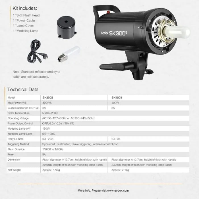 Godox SK300II 2-Light Studio Flash Kit