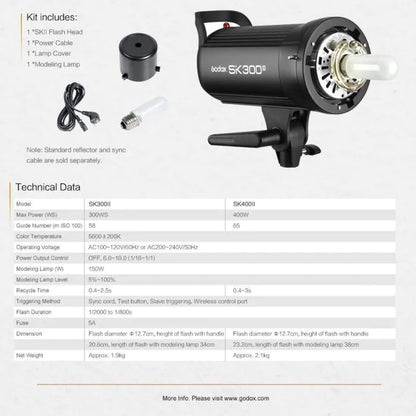 Godox SK300II 2-Light Studio Flash Kit