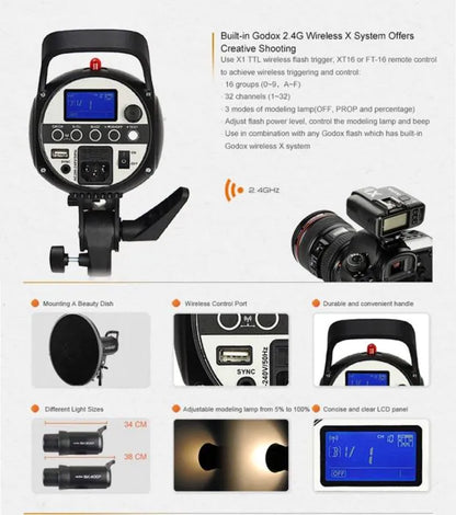 Godox SK300II 2-Light Studio Flash Kit
