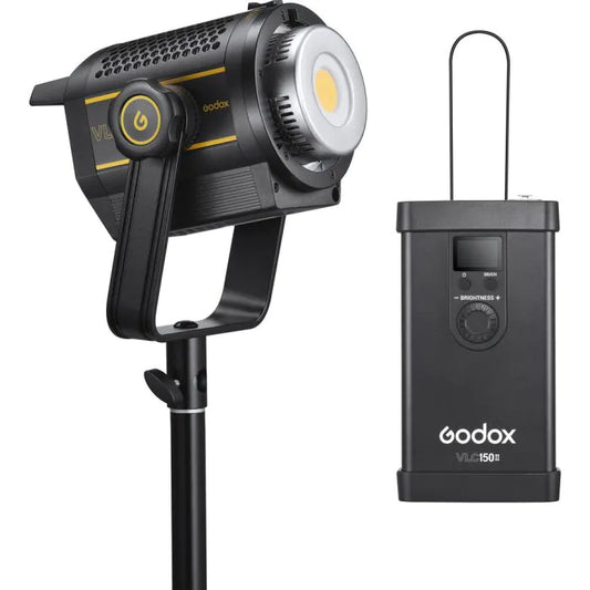 Godox VL150II daylight spotlight with APP control and V‑Mount battery support