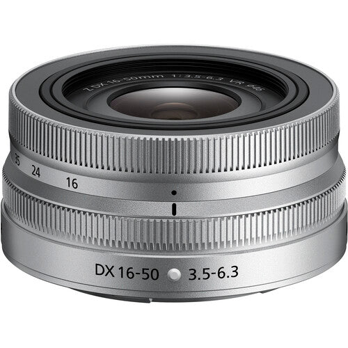 Nikon NIKKOR Z DX 16-50mm f3.5-6.3 VR silver lens
