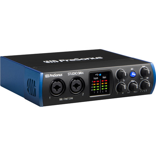 PreSonus Studio 24c 2x2 USB-C desktop audio and MIDI interface