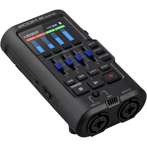 Zoom R4 MultiTrak 32-bit float recorder with built-in X/Y microphones and 4-track recording
